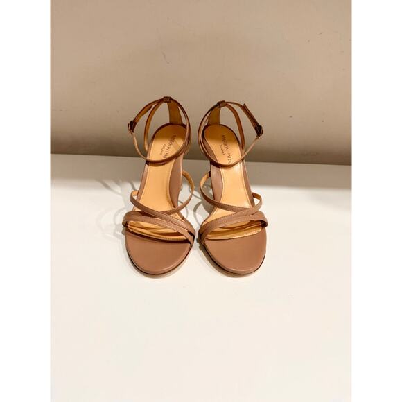 Marion Parke Lillian Nappa Leather Stilettos Strappy Sandals Buff Women's US 7 - Picture 5 of 11